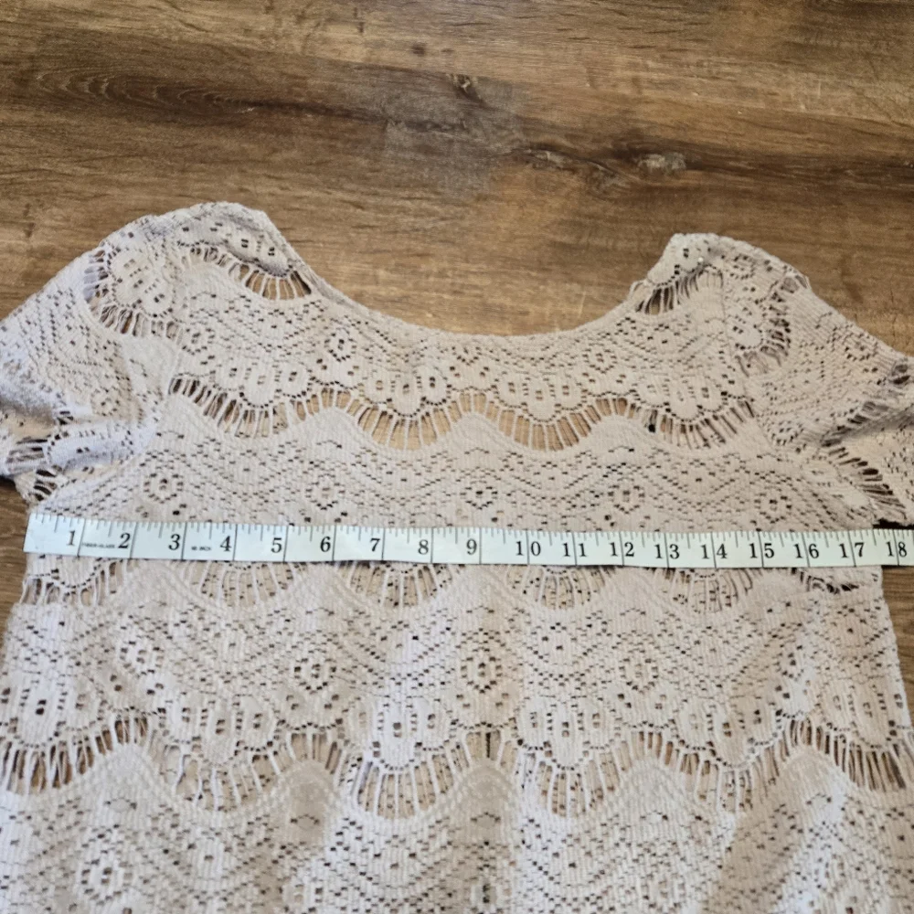 Zara Women's Lace Blouse - Cream Medium